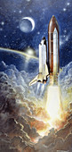 Space Shuttle Endeavour,Illustration