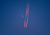 Comet Panstarrs and Airplane