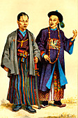 Asian men,1875 illustration
