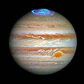 Aurora on Jupiter,HST-ultraviolet image