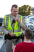 Sobriety checkpoint questioning