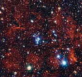 Open cluster NGC 2367,composite image