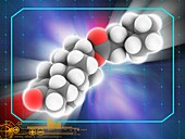 Testosterone cypionate drug molecule