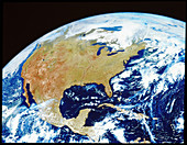 Satellite image of North America
