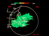 Computer graphic scrren image to monitor weather