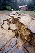 Fissure left by earthquake,California