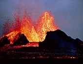 Volcanic lava fountains