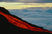 Lava flow on Piton de la Fournaise volcano
