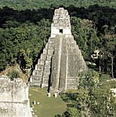 Mayan ruins of Tikal in the Peten Jungle
