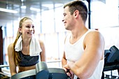 Man and woman in gym