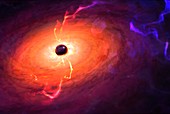 Black Hole Sucking in Gas Clouds