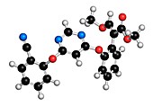 Azoxystrobin molecule,illustration