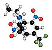 Benfluralin molecule,illustration