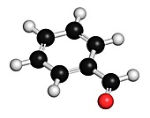 Benzaldehyde molecule,illustration