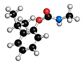 Isoprocarb molecule,illustration