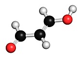 Malondialdehyde molecule,illustration