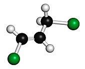 Dichloropropene molecule,illustration