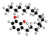 Urushiol allergen molecule,illustration
