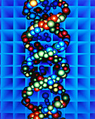 Computer digitised graphic of DNA molecule