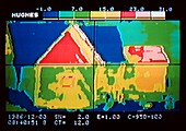Thermogram of a house