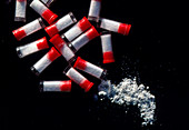 Vials of 'crack' a cocaine derivative
