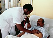 Doctor using stethescope