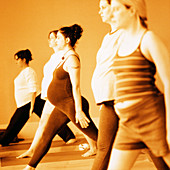 Pregnant women's yoga class