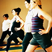 Pregnant women's yoga class