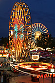 Ferris Wheels at Dusk