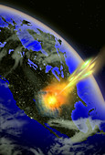 Illustration of a Meteor Impact