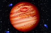 Jupiter with starfield
