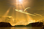 Golden Sky on Titan