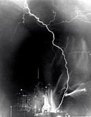 Challenger struck by lightning