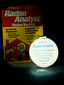 Equipment for detecting radioactive radon gas