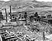 Nuclear destruction at Nagasaki,1945