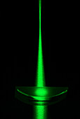Lens Focusing Green Laser Beam