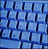Close-up of part of the keyboard of a computer