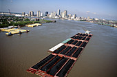 Mississippi River barges at New Orleans