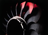 Experimental fan for military jet engine