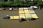 Mississippi River Tugboats and Barges