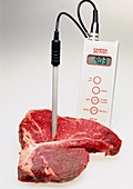 pH meter used to measure the pH of red meat