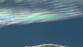 Iridescence in rippling cloud, timelapse