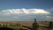Distant supercell storm, timelapse