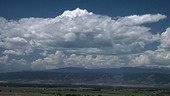Mountain cumulus clouds, timelapse