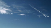 Cirrus clouds and contrails, timelapse