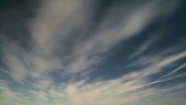 Contrails in the jet stream, timelapse