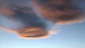 Sunset lenticular clouds, timelapse