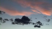 Clouds at sunset, timelapse