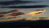 Lenticular cloud sunset, timelapse