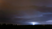 Thunderstorm at night, timelapse